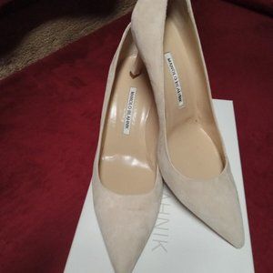 Manolo Blahnik 70 MM BB Pumps Eu 41 Beige